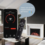 Modern Ember Highmark Traditional 33 Inch Built-in Smart Electric Fireplace Insert | Alexa/WiFi Enabled - Remote Included | Electric Firebox Heater with Multi-Color Flames | 1500W