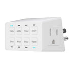 ENERLITES 8-Hour Indoor Countdown Plug-in Timer, UL Listed Timer for Electrical Outlets, 15-30 Min 1-2-4-8 Hour, for Fans or Lights, 1/4 HP, HET03-W, White