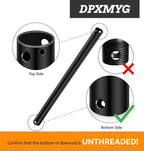 DPXMYG 48 inch Ceiling Fan Downrod with Extension Cord, 4 FT Black Downrod for Ceiling Fan, 1 inch Outside Diameter, Ceiling Fan Boom Suitable for a Wide Range of Fans (Black, Not Threaded)