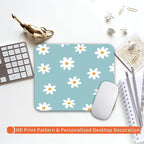 Armanza Square Mouse Pad Little Daisy,Personalized Premium-Textured Custom Mouse Mat Design,Washable Mousepad Cloth,Non-Slip Rubber Base Computer Mouse Pads for Wireless Mouse
