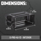 Gator Cases Pro Series 4U Rack Case with Shallow 13" Depth, Roto Molded Made in USA (G-PRO-4U-13)