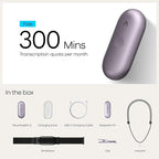 Plaud NotePin S AI Voice Recorder, Wearable AI Notetaker, AI Transcribe & Summarize, Support 112 Languages, 64GB Memory, Audio Recorder for Meetings Interviews with 4 Accessories, Purple