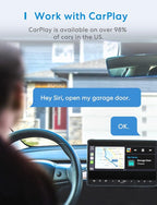 meross Smart Garage Door Opener Remote, Compatible with Apple HomeKit, Amazon Alexa, Google Assistant, SmartThings, Siri, CarPlay and Android, Universal WiFi Garage Controller, No Hub Required