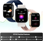 FITVII Health & Fitness Tracker (Answer/Make Calls), Smart Watch with 24/7 Heart Rate and Blood Pressure, Sleep Tracking, Blood Oxygen Monitor, 120+ Sport Modes Activity Tracker for Women Men