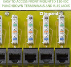 Legrand - OnQ Cat 6 Network Interface Module, Wifi Module with 8 Ports, Network Interface Module Cat6 Provides Connectivity to Ethernet Devices, Black, AC1068
