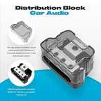 Distribution Block Car Audio, Malictele 3 Way Power Distribution Block 1 x 0/2/4 Gauge Input 3 x 4/8 Gauge Output Amp Power Distribution Block Car Audio Amplifier Splitter for Vehicles Boats 2 Pack