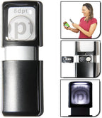 Small-Magnifying-Glass with LED-Light 3X Lighted-Pocket EasY Magnifier -Hand Held Lighted Magnify Glasses for Close Work Reading Books Pill Bottles; Mini Lens for Visually Impaired A Low Vision Aid