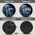 Timethink 12'' Molar Tooth Digital Wall Clock Large Display, Dental Clinic Electric Wall Clock Medical Dentist Clock with Temperature, Automatic Dimming, Date, 12/24hr Format for Dental Office Decor