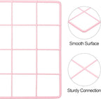 PATIKIL 16"x8" Wire Grid Panel, 2 Pack Board Photo Pictures Memo Display Grid Panels Hanging Organizer Wall Decorative Panel for Home Office Wedding, Pink