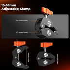 K&F CONCEPT 9.8" Magic Arm Clamp Kit with 1/4" & 3/8" Thread Screw 360° Ball Heads Articulating Magic Arm Camera Mount for Monitor, Flash, LED Light, Microphone, Camera Cage, Action Camera