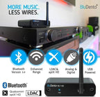 BLT-HD LDAC/aptX HD Bluetooth 5.1 Hi-Fi Receiver with TI DAC, Long-Range, RCA Stereo, Optical (Toslink) & Coaxial S/PDIF Outputs