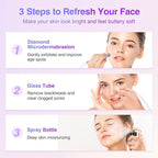 Diamond Microdermabrasion Machine Professional for Facial UNOISETION 3 in 1 Home Microdermabrasion Machine for Skin Exfoliating, Blackhead Removal, Spray Facial Moisturizing