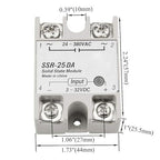 XINGYHENG 2Pcs SSR-25DA Single-Phase DC Solid State Relay Module Load 24-380VAC Controlled Module Input 3-32V DC for Industrial Automation Process