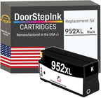 DoorStepInk 952XL Black Remanufactured Ink Cartridge Replacement for HP 952XL (F6U19AN) - Compatible with OfficeJet Pro 7740/8710/8720/8730/8740 — High Yield 1-Pack