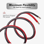 InstallGear 14 Gauge Speaker Wire - 30 Ft Copper Clad Aluminum Speaker Cable with Durable PVC Jacket - Red and Black Wire for Home Theater and Car Audio - Flexible Audio Cables