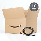 Amazon Basics RJ45 Cat 6 Ethernet Patch Cable, 1Gpbs Transfer Speed, Gold-Plated Connectors, 14 Foot - 10-Pack, Black