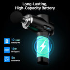 HEYCHY Professional Muscle Massage Gun Deep Tissue, Portable Handheld Massager with 5 Speeds and 5 Heads, Percussion Back Body Masajeador 12mm Amptitude for Athletes, Electric Back and Neck Massager
