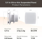 Hehou Bathroom Exhaust Fan for Wall and Super Quiet 4 In Window Exhaust Fan with O Ring White 80 CFM Bathroom Vent Fan