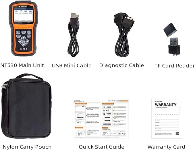 FOXWELL NT530 for GM Chevrolet - All Systems, All Maintenance Service - Bidirectional Diagnostic Tool - OBD2 Scanner - Code Reader ABS Bleed SRS Airbag SAS TPMS TPS EPB Oil