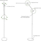 Cocoweb High Powered, dimmable, LED Floor Lamp - Fled-GPS (Satin Nickel)