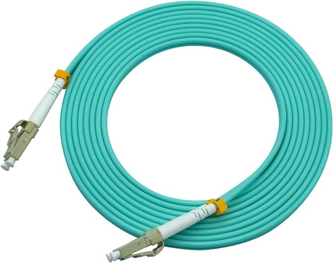 Jeirdus 2Meters 6ft LC to LC Duplex 50/125 10G OM3 Multi-Mode Fiber Optic Cable Jumper Optical Patch Cord LC-LC