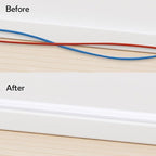 Rubber Bond TV Cord Hider Cable Protector - Strong Self Adhesive Wall Cord Cover Cable Hider - Low Profile Cable Management Wall Cord Concealer Cable Raceway