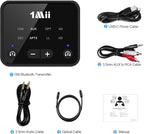 1Mii Bluetooth 5.3 Transmitter for TV to 2 Wireless Headphones, Long Range 100ft Bluetooth Adapter for TV aptX Adaptive & HD/Volume Control, Optical/USB/AUX/RCA Audio Inputs