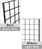 NEESEEYEE Heavy Duty Commercial Grade Gridwall Panels – Grid Panel for Any Retail Display, 2’ Width x 5’ Height, 3 Gridwall Panels Per Carton (Black Finish)