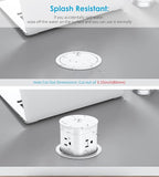 Jgstkcity Pop Up Outlet for Countertop, Flush Mount Tamper Resistant Space Saver Recessed 1875W Grommet,4 Outlets,15Amp Receptacle,ETL Listed,3.15inch Hole,White