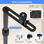 suptek 63.9” Extendable Projector Stand Against Wall Hidden Stand, 360°Swivel, Height Adjustable, Mini Projector Mount Bracket, Compatible with Home Office Video Vlog DVR Camera, PR001FPL