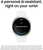 Samsung Galaxy Watch 8 (2025) 44mm Bluetooth Smartwatch, Cushion Design, Fitness Tracker, Sleep Coaching, Running Coach, Energy Score, Heart Rate Tracking, Graphite [US Version, 2 Yr Warranty]