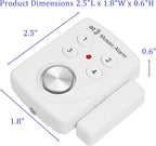 3 Pack Door Alarms with Delay When Left Open 130db Window Break Sliding Siren Vibration Detect Sensor for Home, Apartment Security. Keypad Intruder Burglar Entry Alert. Pool Alarm for Kids Safety