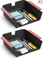 HumanCentric Under Desk Storage Shelf, Drawer Organizer for Office, Workstations, Tables, Sit Stand Desks, Gaming Setups, Mountable Storage Tray, Cable Management, Screw or Stick On, 2 Pack