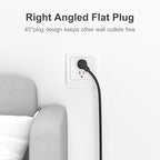Witeem Surge Protector Power Strip - 12 Outlets,3 USB+USB-C 3.4A Ports, 6Ft Extension Cord, 1875W/15A, 4360Joules, Overload Protection - Ideal for Home & Office Use (Black-USBC)