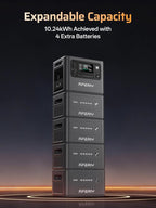 AFERIY Extra Battery 2048Wh,Compatible with P280 Power Station 120V 2800W 2026 Upgraded Version of P210,UPS Solar Generator for Home Use,Power Outages,Camping,and RVs