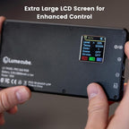 Lume Cube Panel Pro 2.0 RGB Camera Light | for Photography & Videography, fits Sony, Nikon, Canon, Panasonic, Fuji, and More | Bluetooth App, Adjustable Color, Camera Mount & Diffuser Included