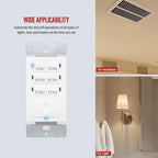 ENERLITES Countdown Timer Switch for Bathroom Exhaust Fan, Wall Light Switch Timer, 5 min – 4 Hours, Night Light LED Indicator, Neutral Wire Required, UL Listed, HET06-4H-W, White