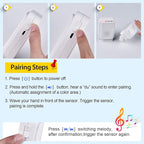 Motion Sensor Alarm Motion Detector Alarm Doorbell Indoor Alarms Business Door Entry Chime Multifunctional Door Alarms Wireless Detector with LED Indicator & Vibration (1 Sensor + 2 Receiver)
