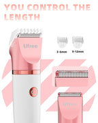 Ufree Electric Shaver Razors for Women Pubic Hair, Bikini Trimmer for Face and Body Hair, Wet & Dry Use Groomer, Hair Trimmer, Birthday Gifts for Women, Gold