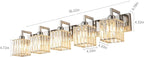 FDPBY Modern Bathroom Vanity Light 5-Lights Chrome Crystal Wall Lamp Bathroom Modern Crystal Vanity Lighting