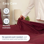 Full XL Bed Sheet Set - 4 Piece Extra Long Extended Full XL Sheets - Soft, Breathable & Cooling - Fits 8" to 16" Mattress w/ Deep Pockets - 54" x 80" - Easy-Fit, Wrinkle & Fade Resistant - Burgundy