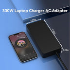 OSISZI 330W ADP-330GB D Laptop Charger Compatible with MSI Titan 18 HX Titan GT77 HX A2X A14V Vector 16 17 GP76 HX AI 16" 400 Gaming Raider 18 A18 HX AI 18“ GE68HX GE78HX RTX5090 Power AC Adapter
