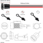 Gebildet 10pcs Type-C Female Chassis 2 Pin Wire 24AWG Waterproof Jack Connectors 3A USB C Pigtail Cable Extension Socket Plug