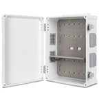 Namunanee Outdoor Electrical Junction Box, ABS Water Resistant Enclosure with Internal Mounting Panel & Hinged Cover (16.5" H x 12.6" L x 6.1" W)