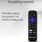 Ceybo Original OEM Replacement Remote Control for Roku Smart TV with Netflix, Paramount, Apple TV, and HBO Max Shortcut Buttons