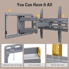 Mounting Dream TV Wall Mount for 32-65 Inch Television,Mount with Swivel and Tilt, Full Motion Bracket with Articulating Dual Arms, Fits 16inch Studs, Max VESA 400X400 mm, 99lbs, MD2581