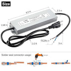LLTOP LED Driver 100 Watts 100-264V AC to 24V DC 4.16A Power Supply Waterproof Low Voltage Transformer Ultra Thin Converter for Indoor Outdoor LED Lights