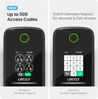 Lockly Smart Lock Secure Pro (2026 Latest Version),Fingerprint Door Lock, Keyless Entry, Built-in Wi-Fi Latch, PIN Genie Keypad (Black)