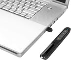 Wireless Presenter, Hyperlink Volume Control Presentation Clicker RF 2.4GHz USB PowerPoint Clicker Presentation Remote Control Pointer Slide Advancer (Black)