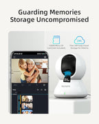 blurams Indoor Security Camera, 5GHz/2.4GHz Dual-Band, 2K PZT Pet Camera with Phone App, 360° Cameras for Home Security, 2-Way Audio, Motion Tracking, Night Vision, Siren, Cloud&SD